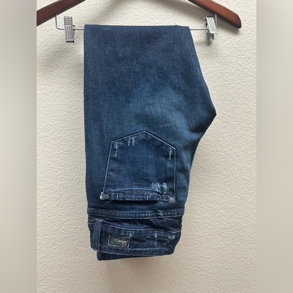 Dark Blue Paige Denim Jeans-Premium Denim - Picture 2 of 5